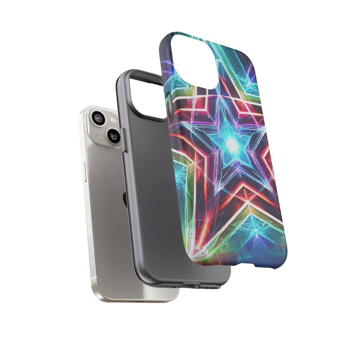 Neon Light Stars Tough Phone Case