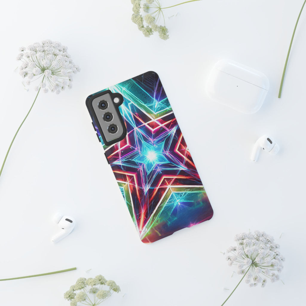 Neon Light Stars Tough Phone Case