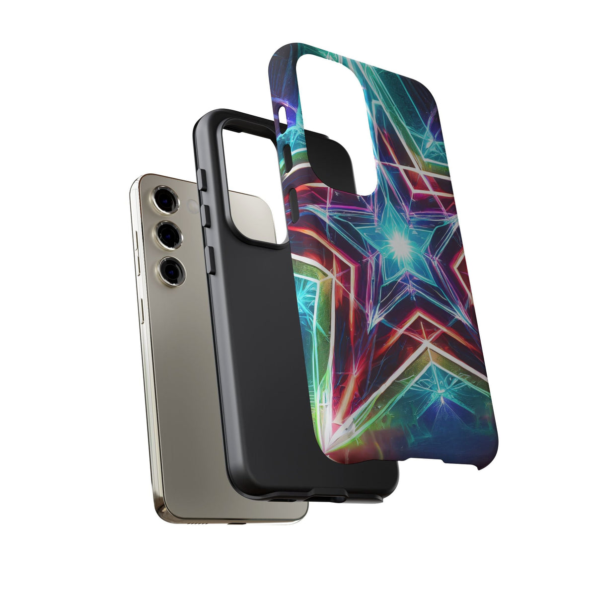 Neon Light Stars Tough Phone Case