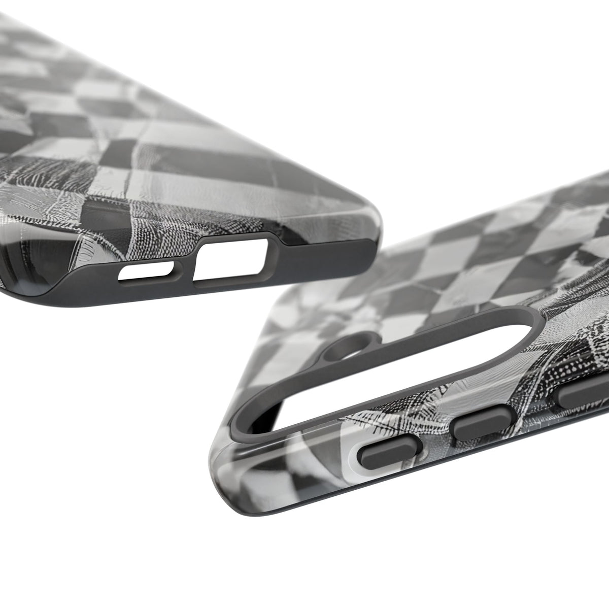 Abstract Checker Print Tough Phone Case