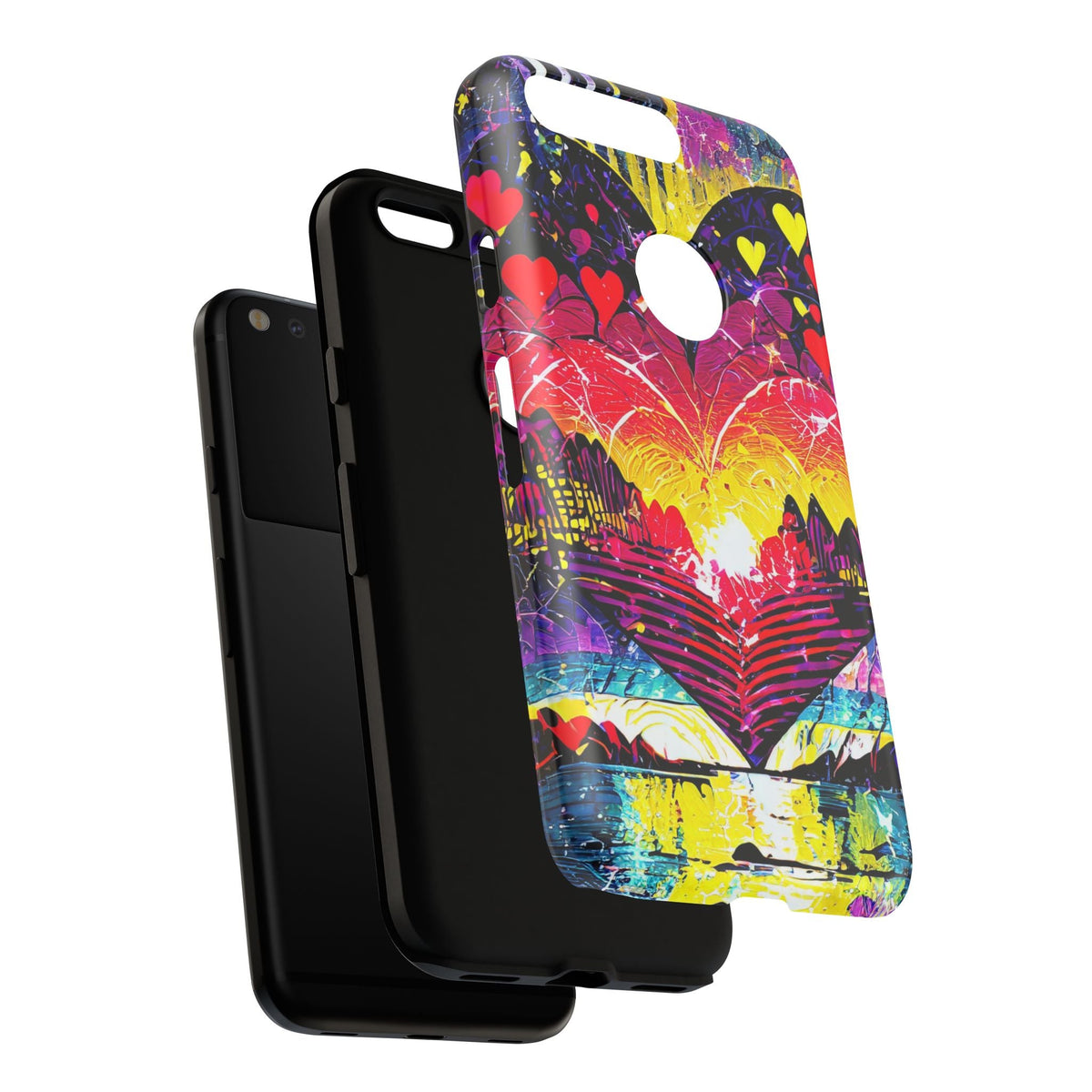 Vibrant Heart Sunset Tough Phone Case