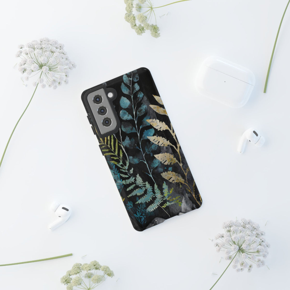 Dark Floral Tough Phone Case