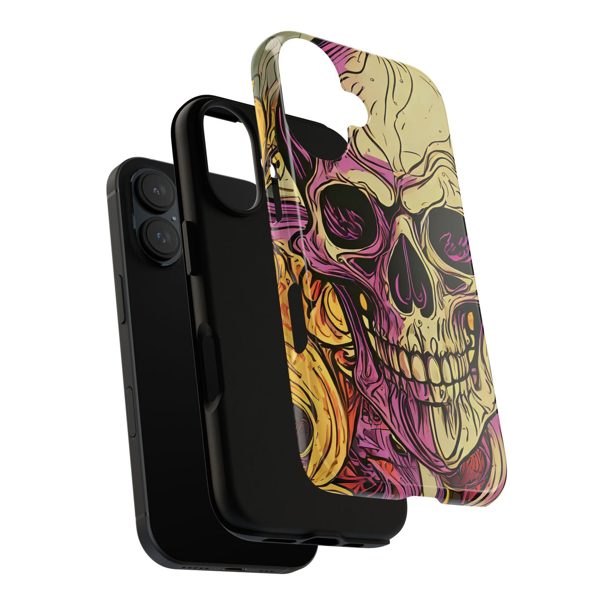 Abstract Purple Skull Tough Phone Case
