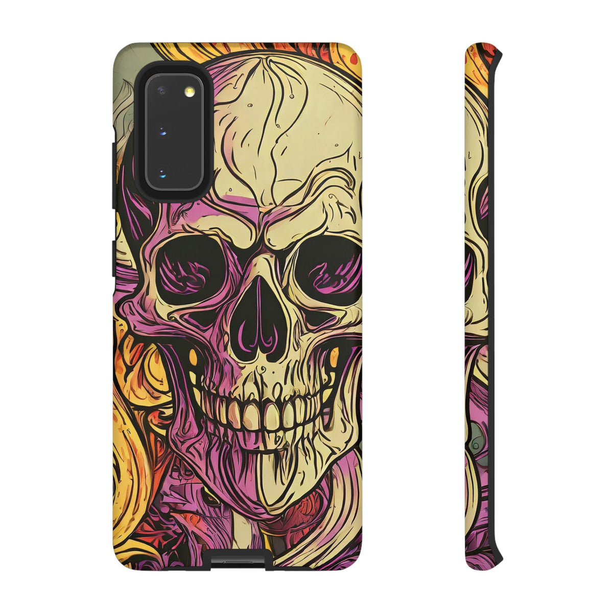 Abstract Purple Skull Tough Phone Case