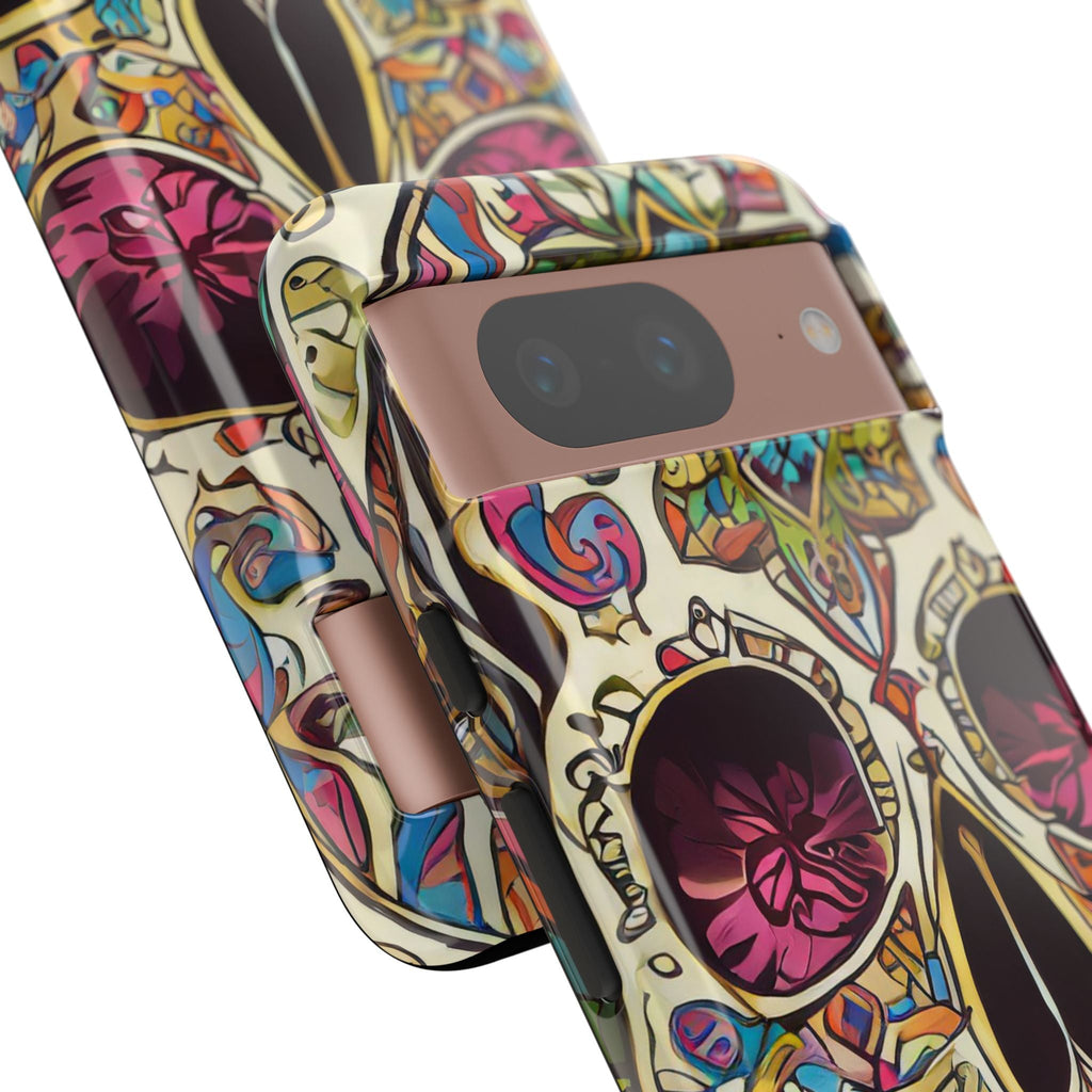 Colorful Sugar Skull Tough Phone Case