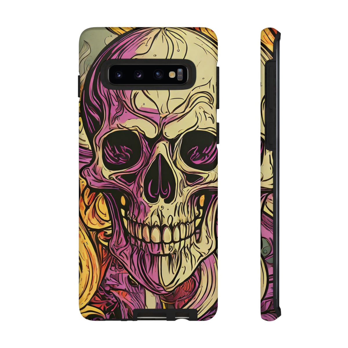 Abstract Purple Skull Tough Phone Case