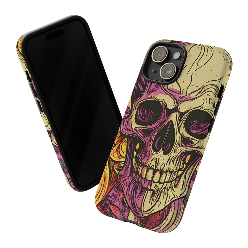 Abstract Purple Skull Tough Phone Case