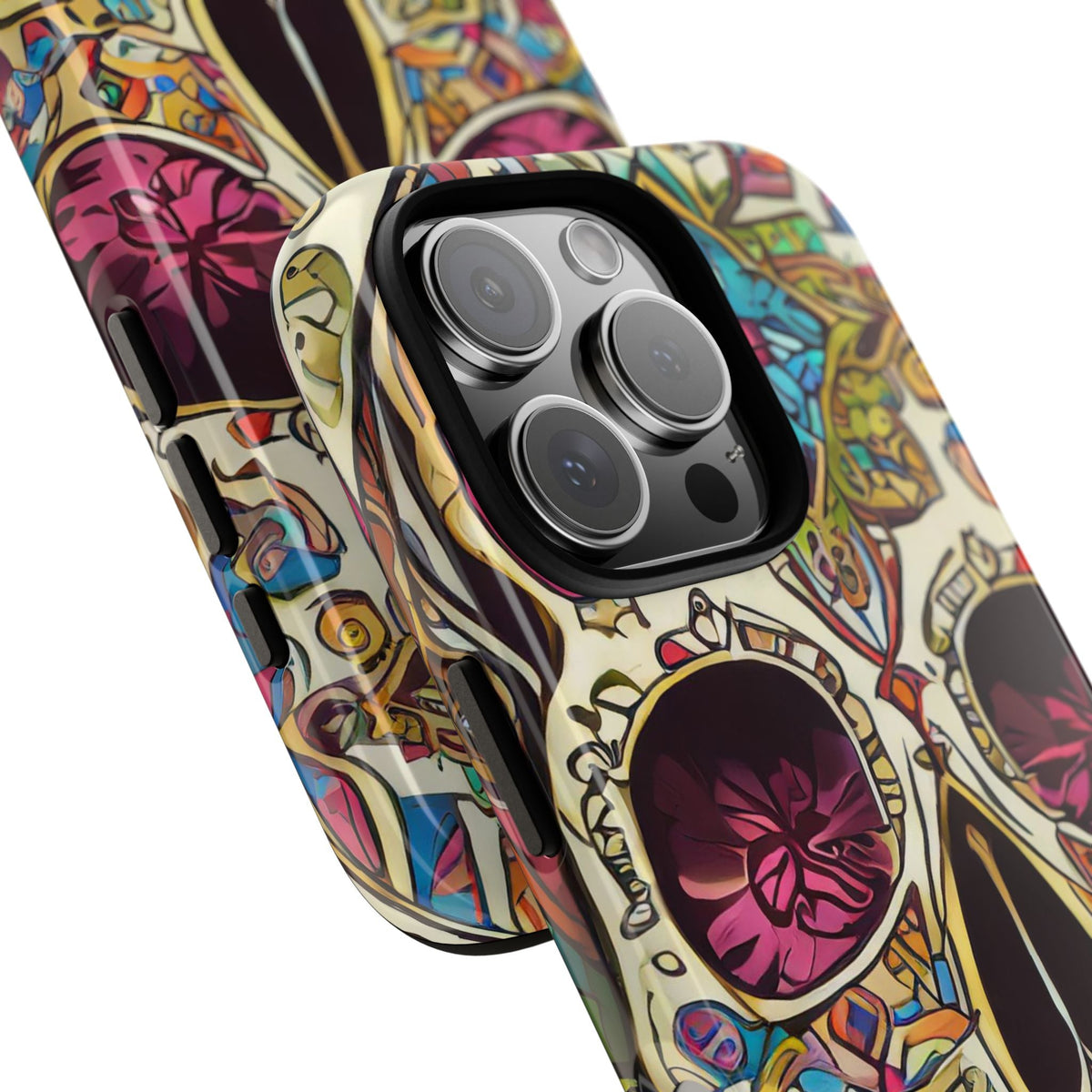Colorful Sugar Skull Tough Phone Case