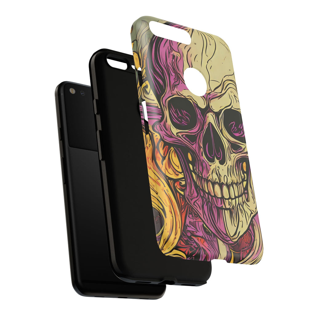 Abstract Purple Skull Tough Phone Case
