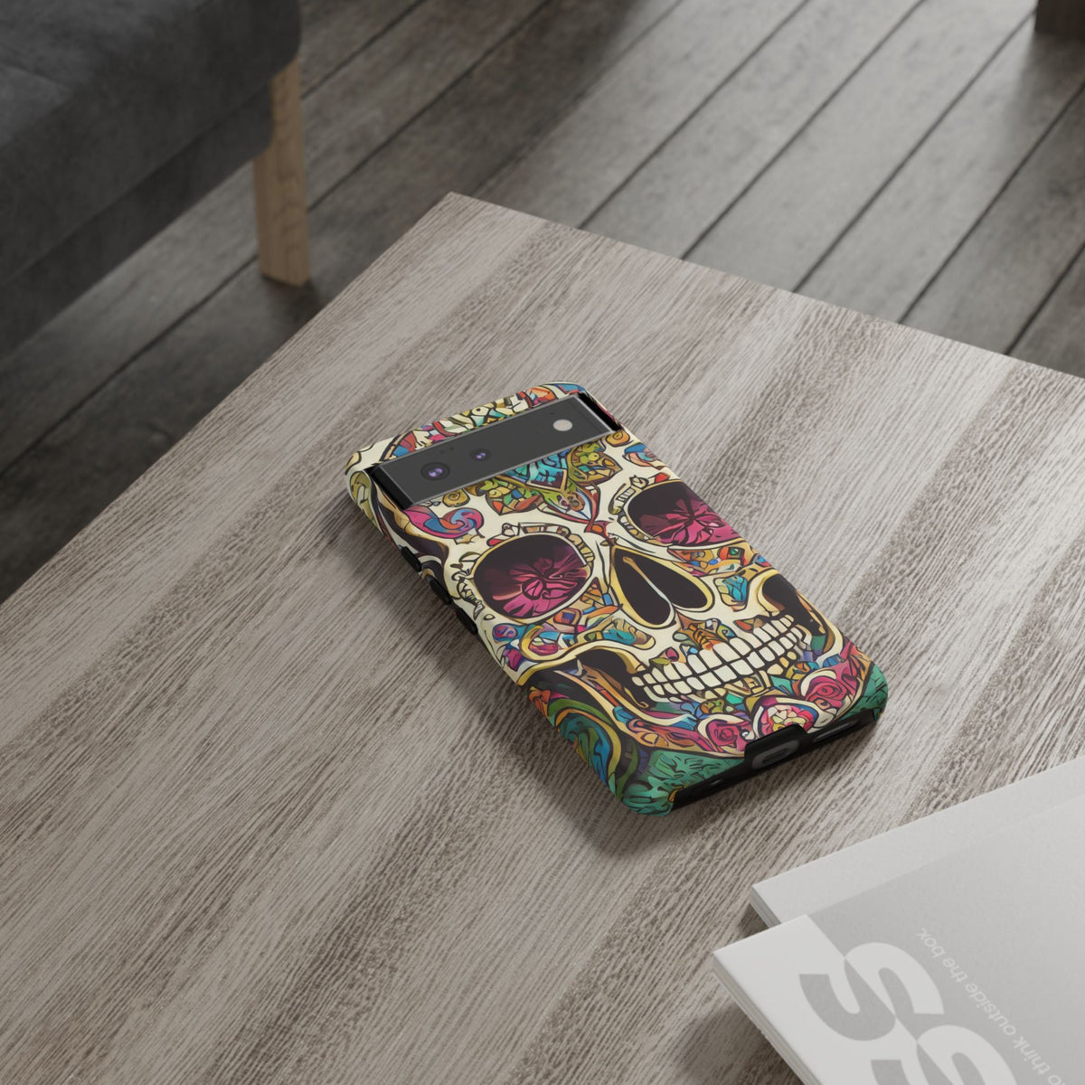 Colorful Sugar Skull Tough Phone Case