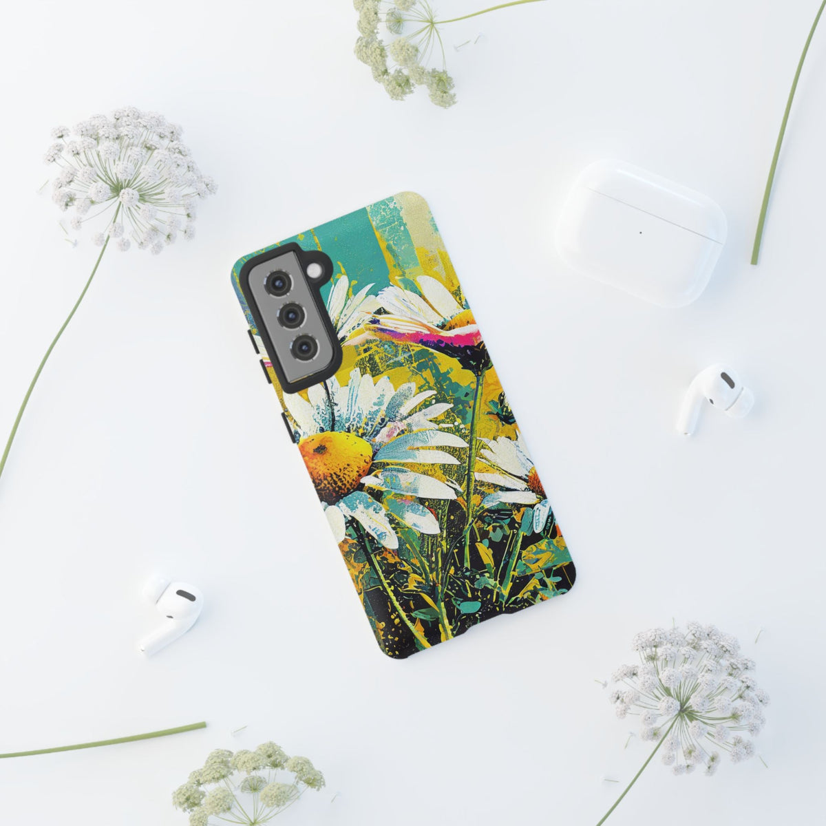 Colorful Daisy Floral Tough Phone Case