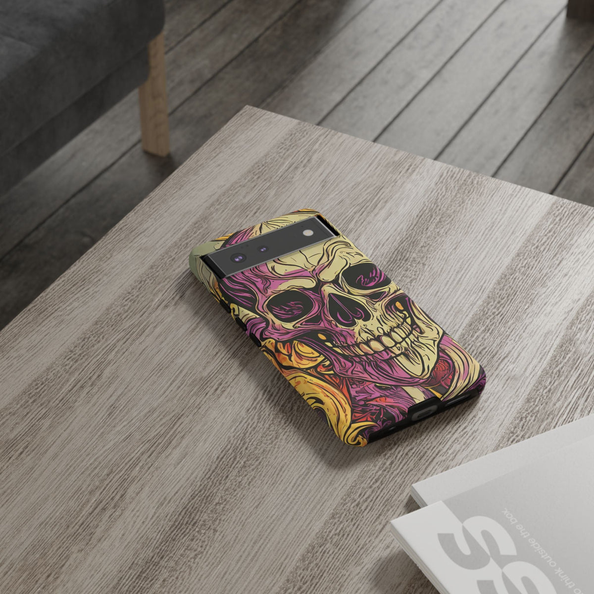 Abstract Purple Skull Tough Phone Case