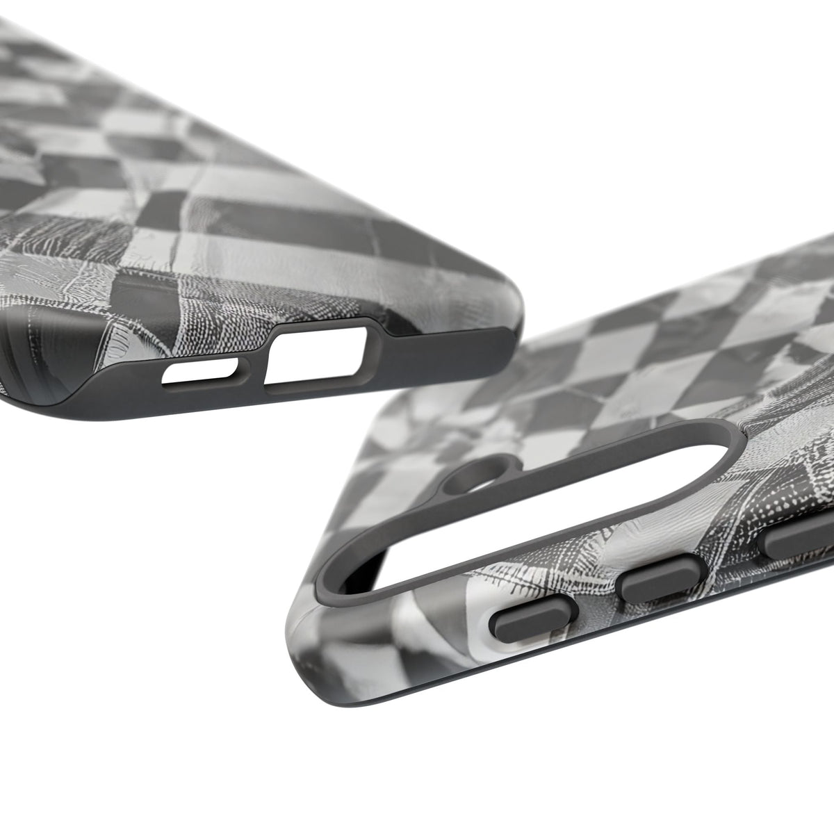 Abstract Checker Print Tough Phone Case