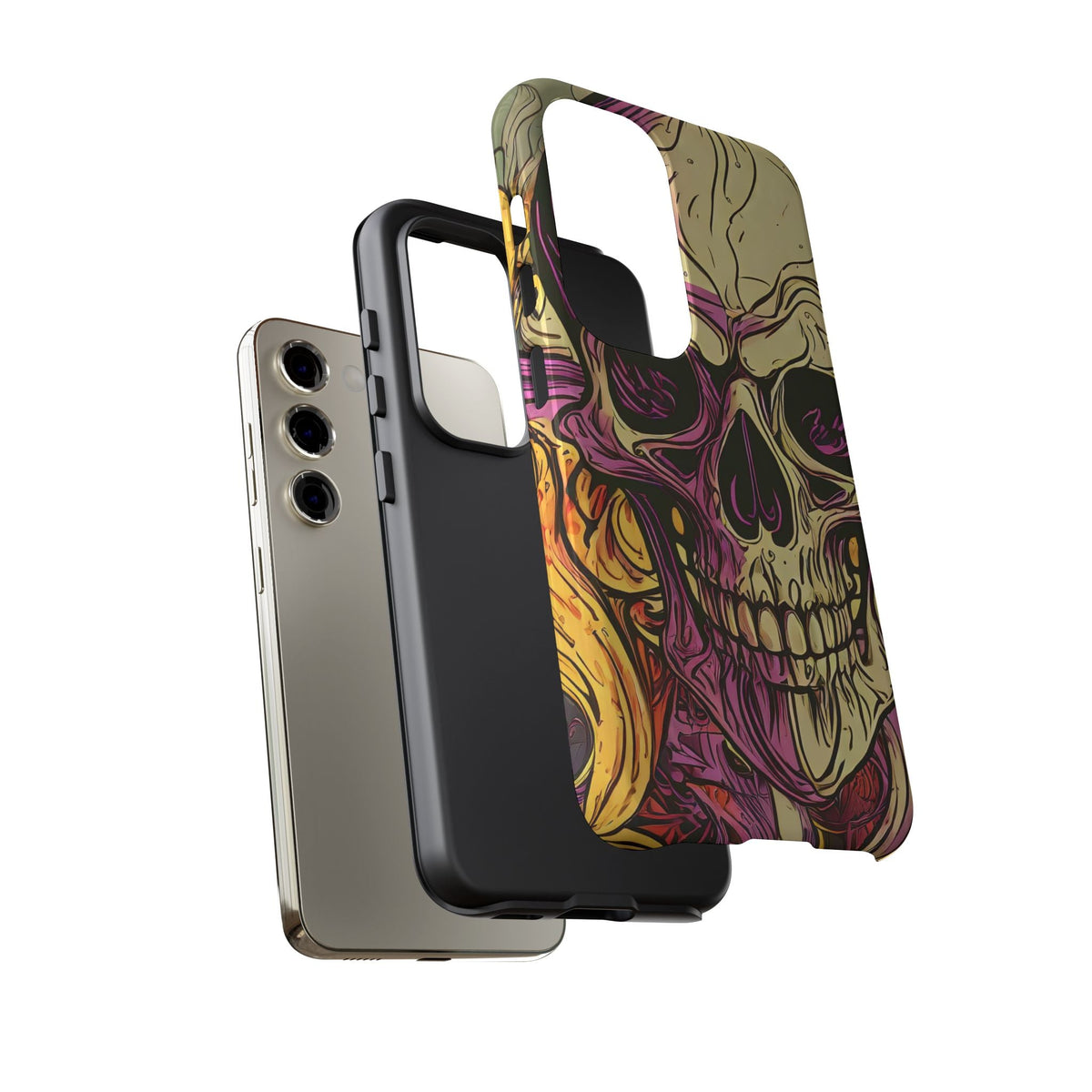 Abstract Purple Skull Tough Phone Case