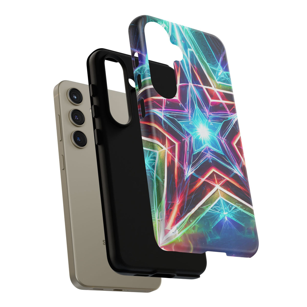 Neon Light Stars Tough Phone Case