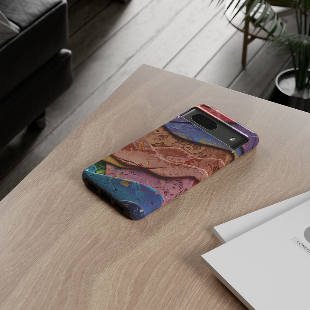 Abstract Painted Lace Tough Phone Case