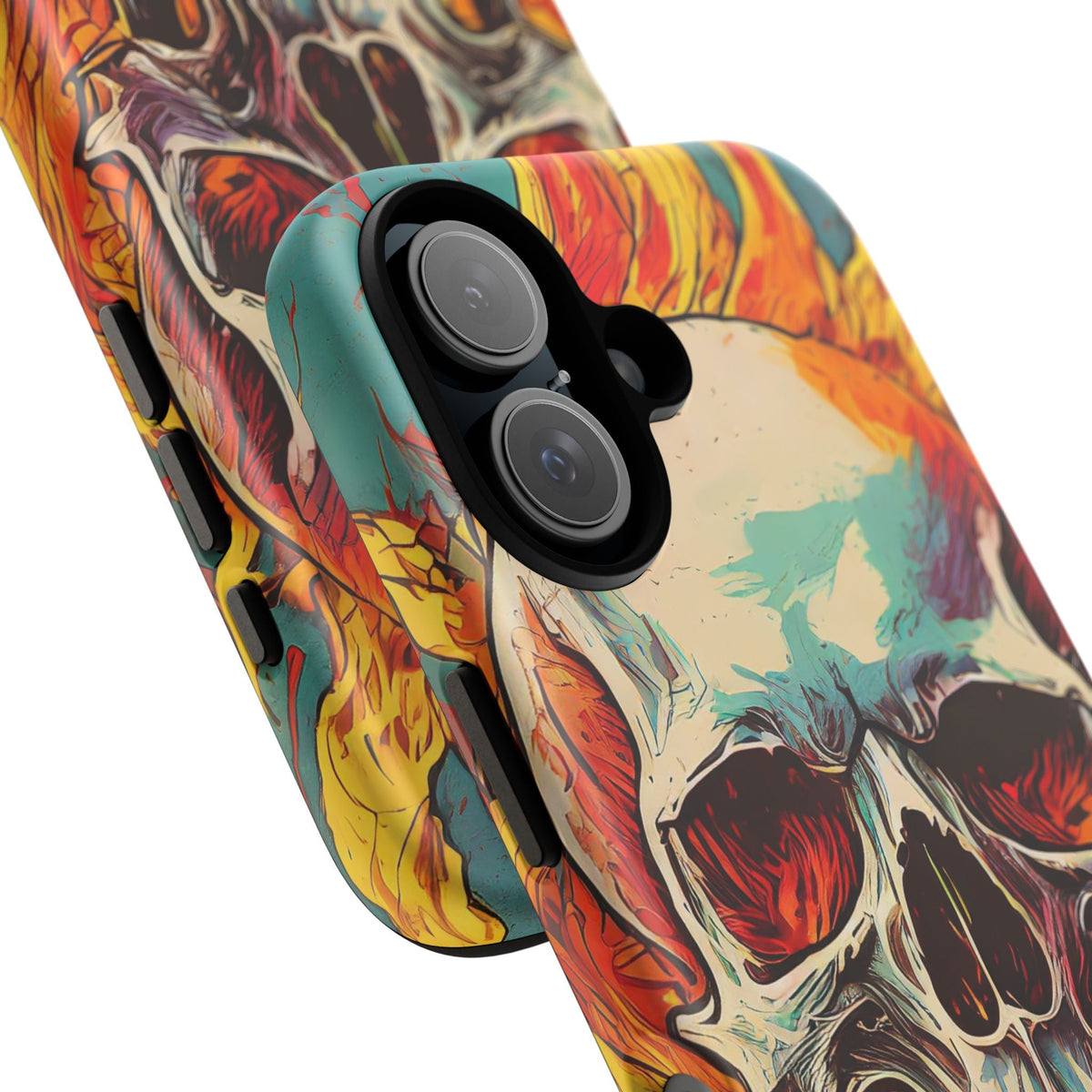 Flaming Skull Tough Phone Case