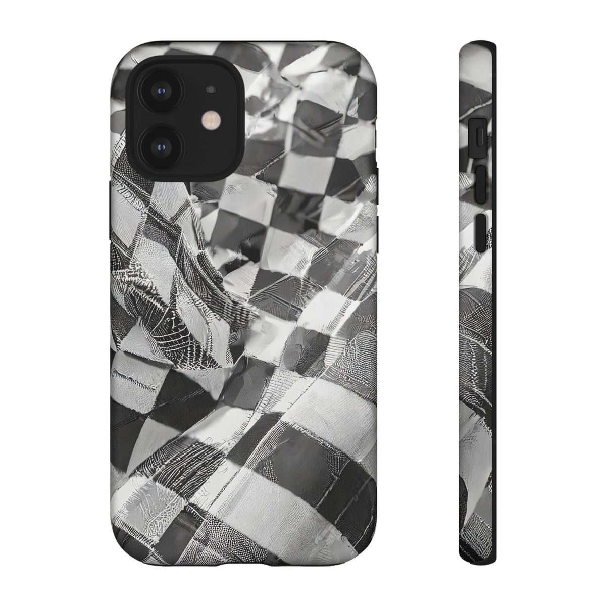 Abstract Checker Print Tough Phone Case