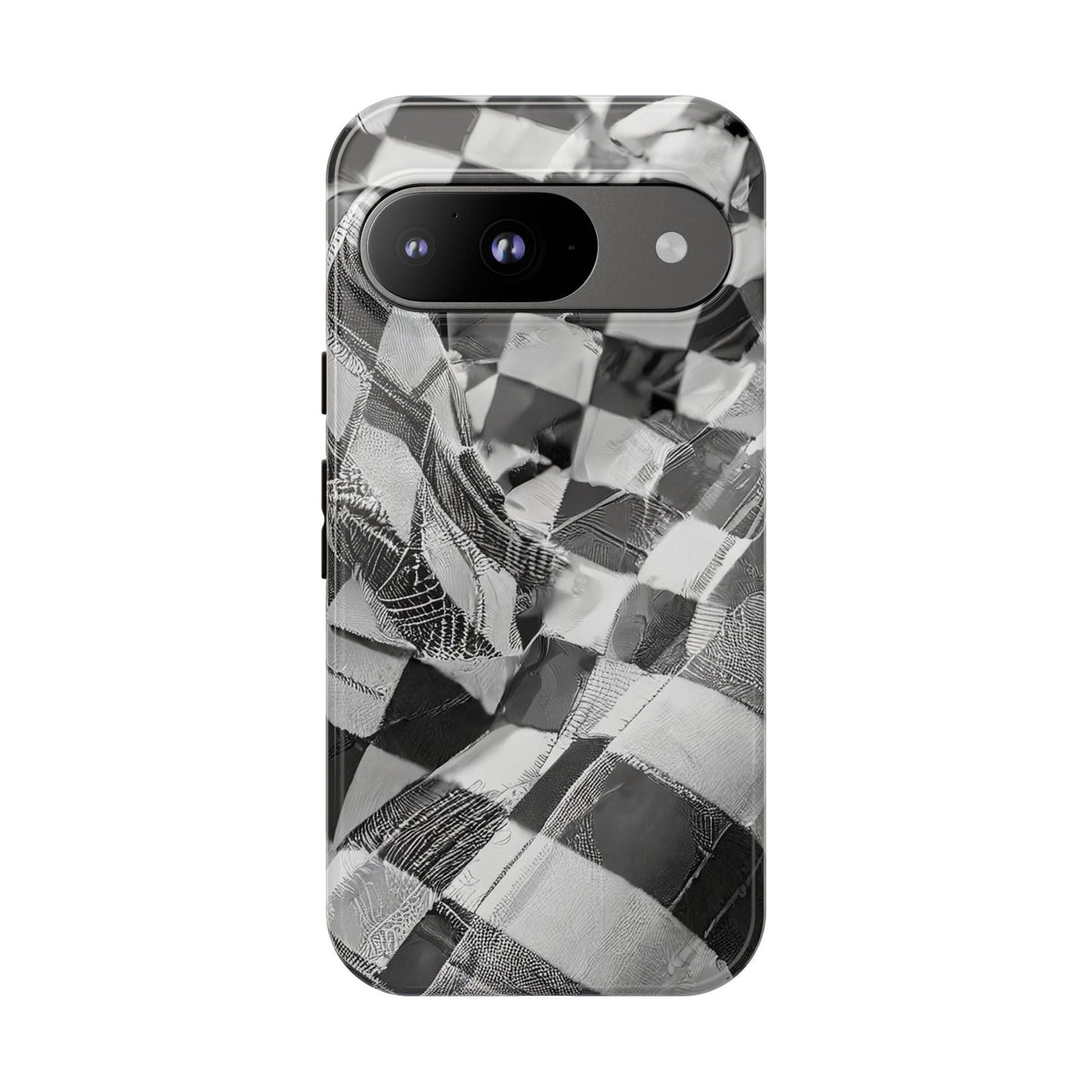 Abstract Checker Print Tough Phone Case