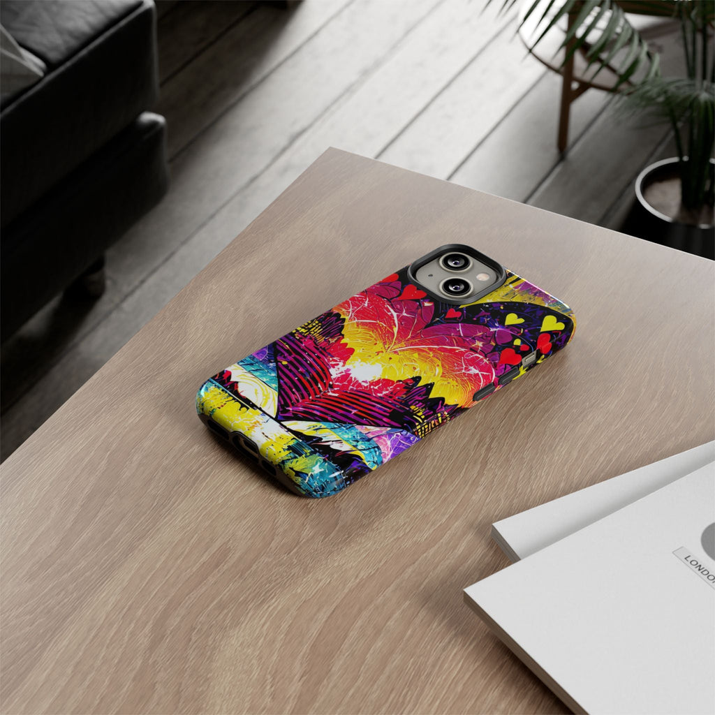 Vibrant Heart Sunset Tough Phone Case