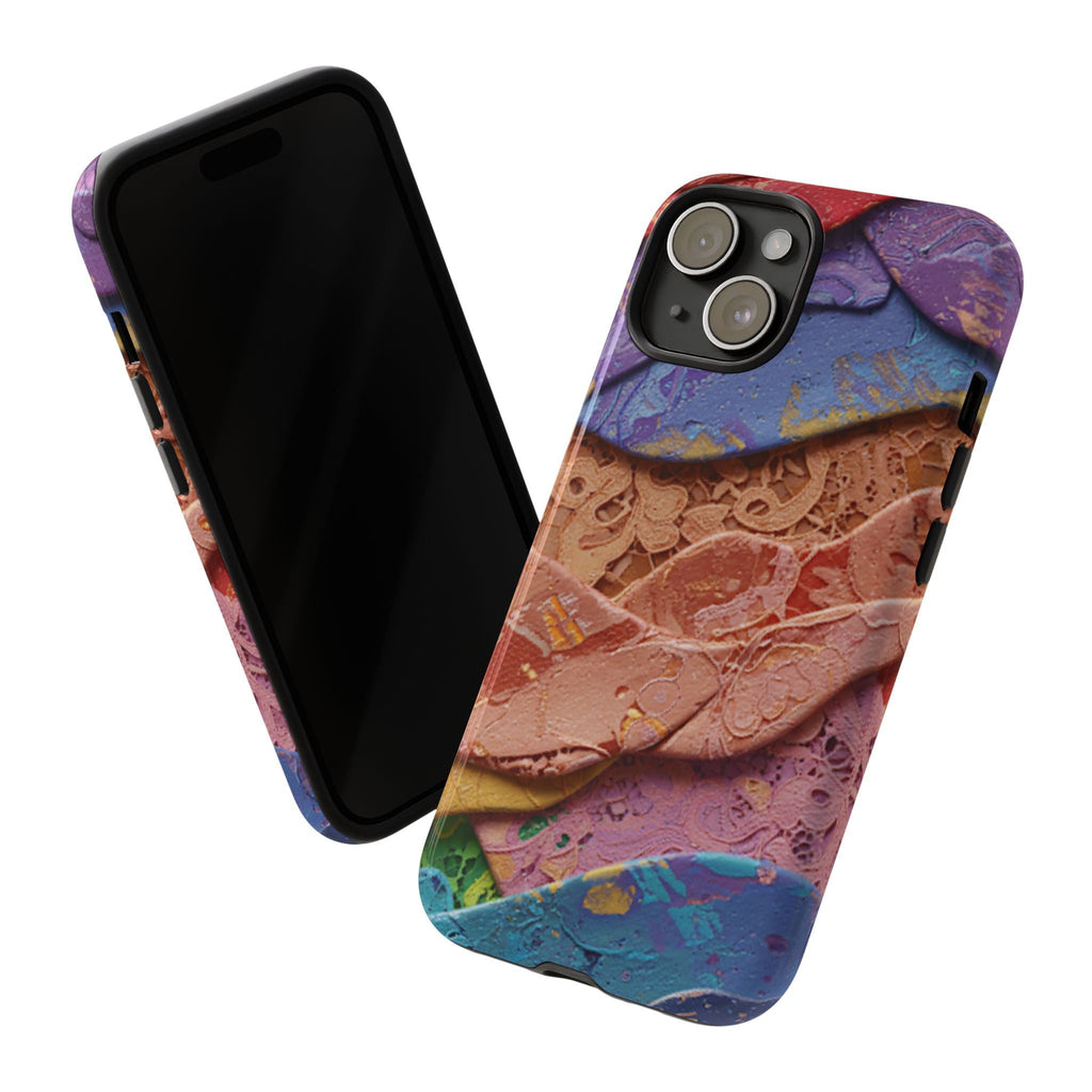 Abstract Painted Lace Tough Phone Case