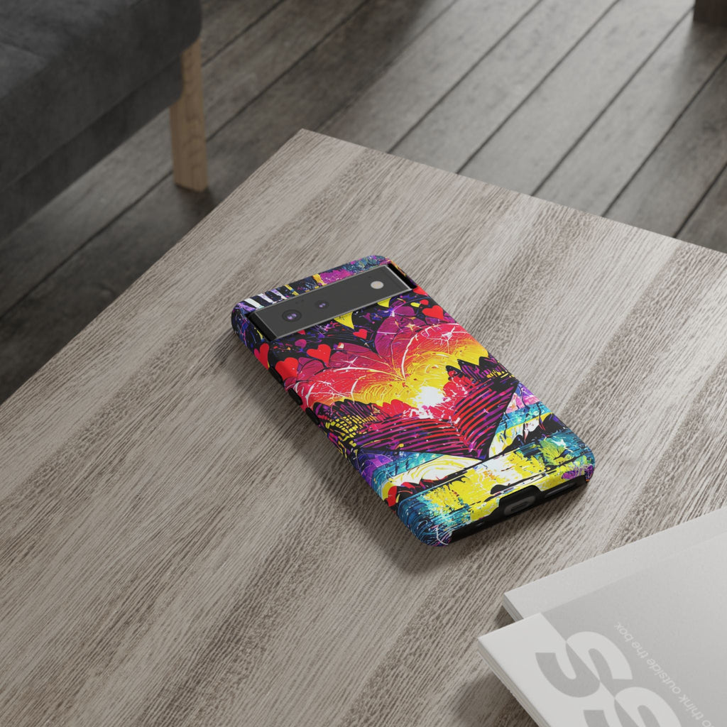 Vibrant Heart Sunset Tough Phone Case