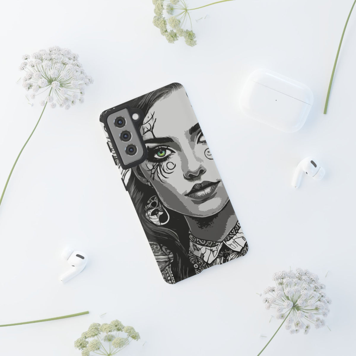 Green Eyed Devilish Beauty Tough Phone Case