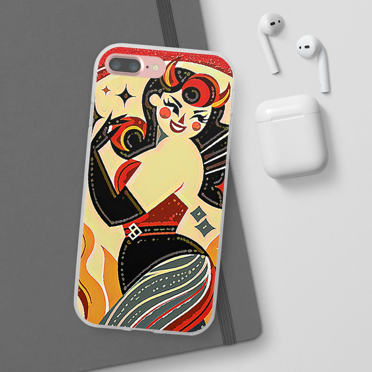 Red & Black Female Devil Flexi Phone Case