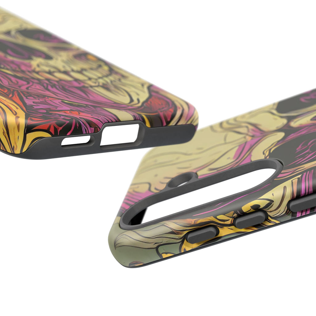 Abstract Purple Skull Tough Phone Case