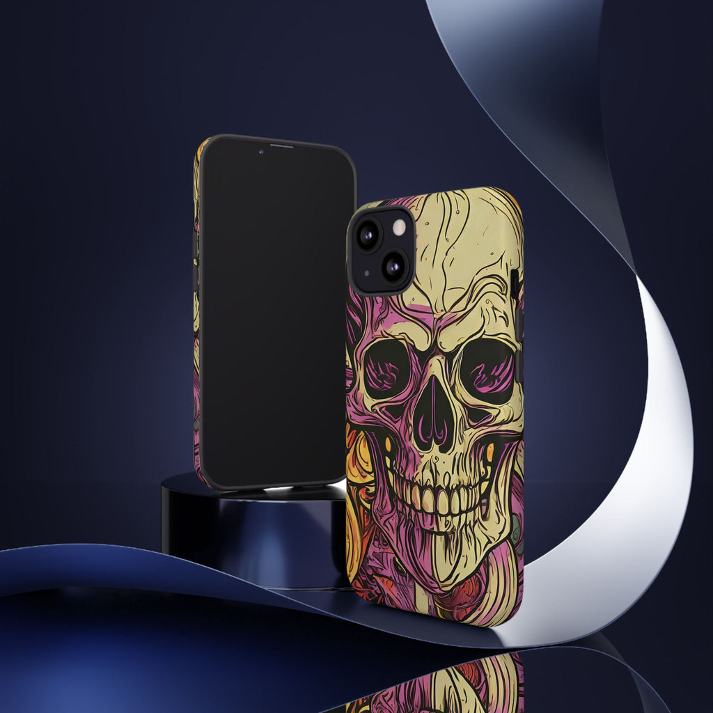 Abstract Purple Skull Tough Phone Case
