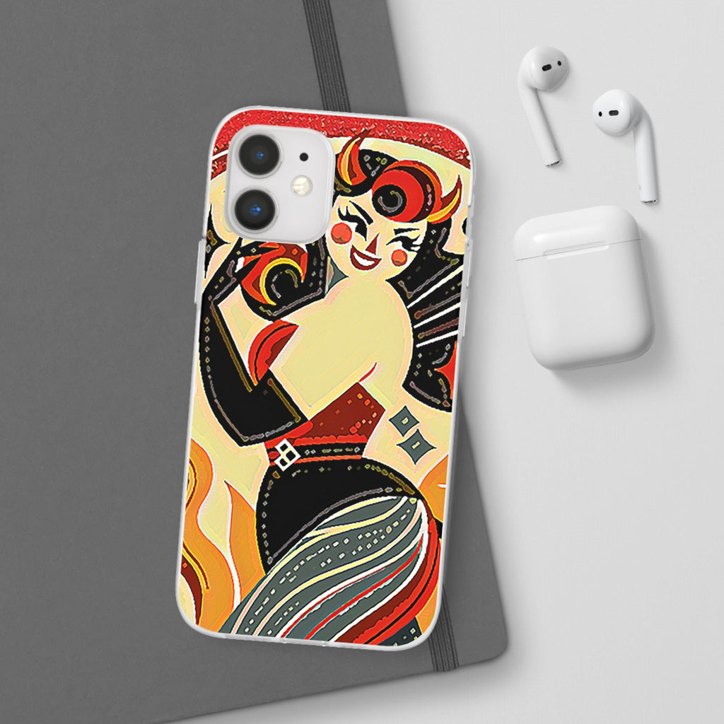 Red & Black Female Devil Flexi Phone Case