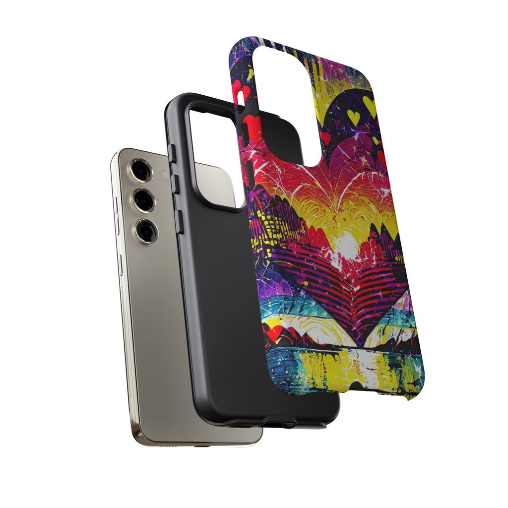 Vibrant Heart Sunset Tough Phone Case