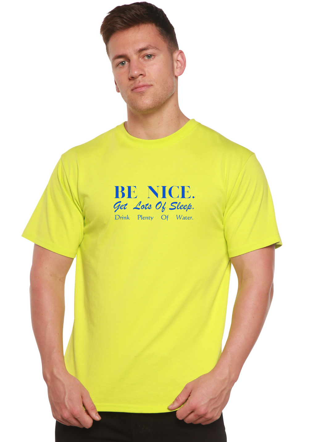 Be Nice Men's Bamboo Viscose/Organic Cotton Short Sleeve Graphic T-Shirt