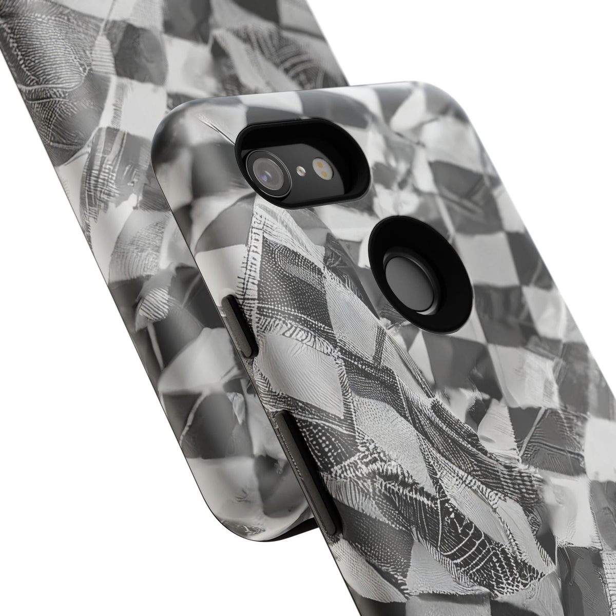 Abstract Checker Print Tough Phone Case