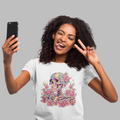 Painted Colorful Skull Graphic Tee