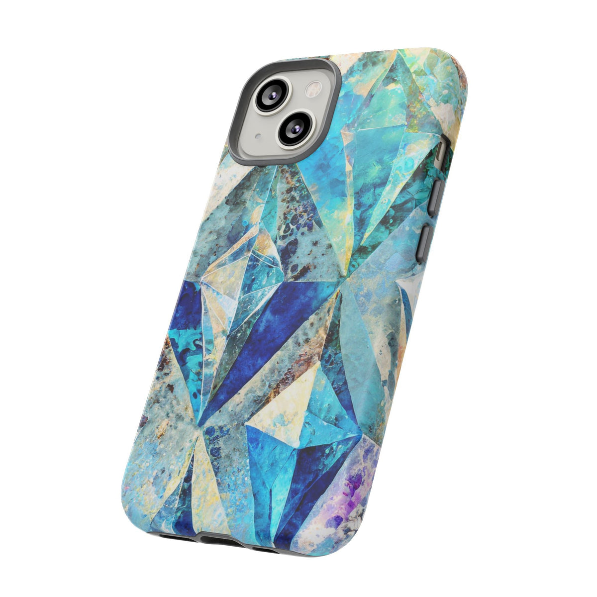 Diamond Blue Abstract Tough Phone Case