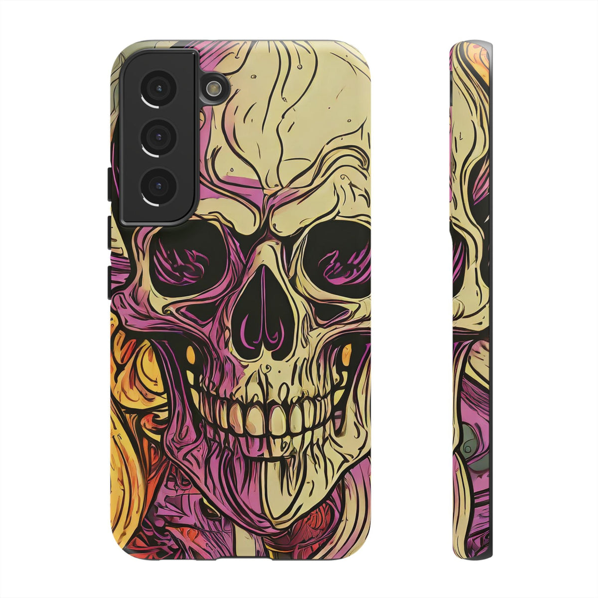 Abstract Purple Skull Tough Phone Case