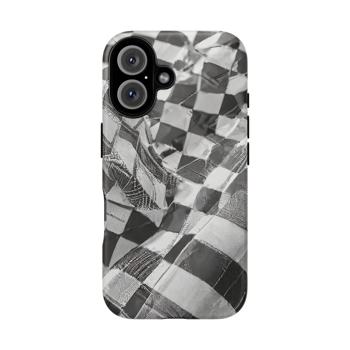 Abstract Checker Print Tough Phone Case