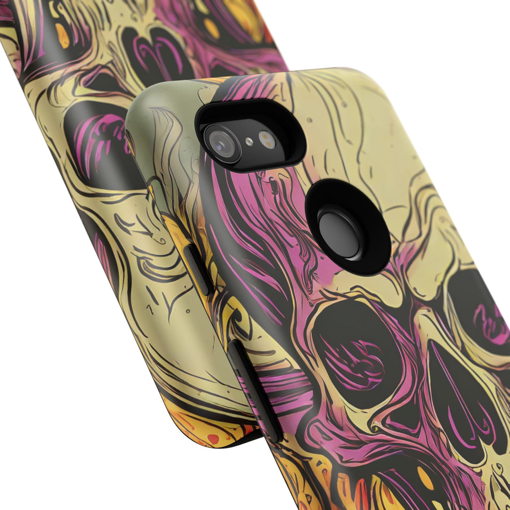 Abstract Purple Skull Tough Phone Case