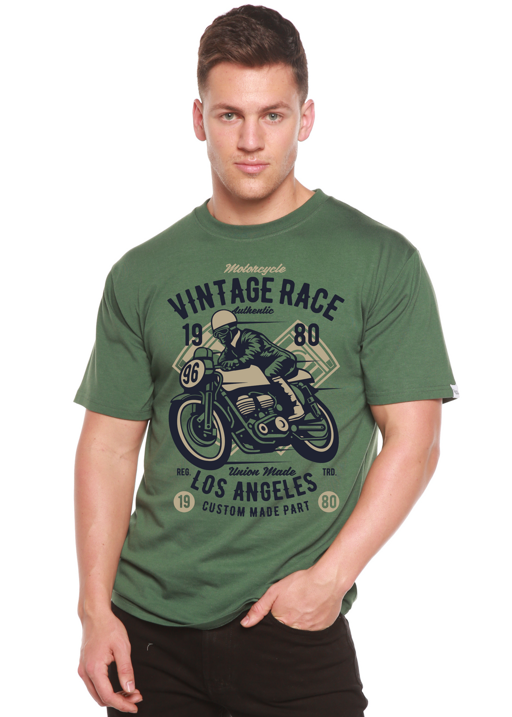 Vintage Race Spun Bamboo® Men's Bamboo Viscose/Organic Cotton Short Sleeve Graphic T-Shirt