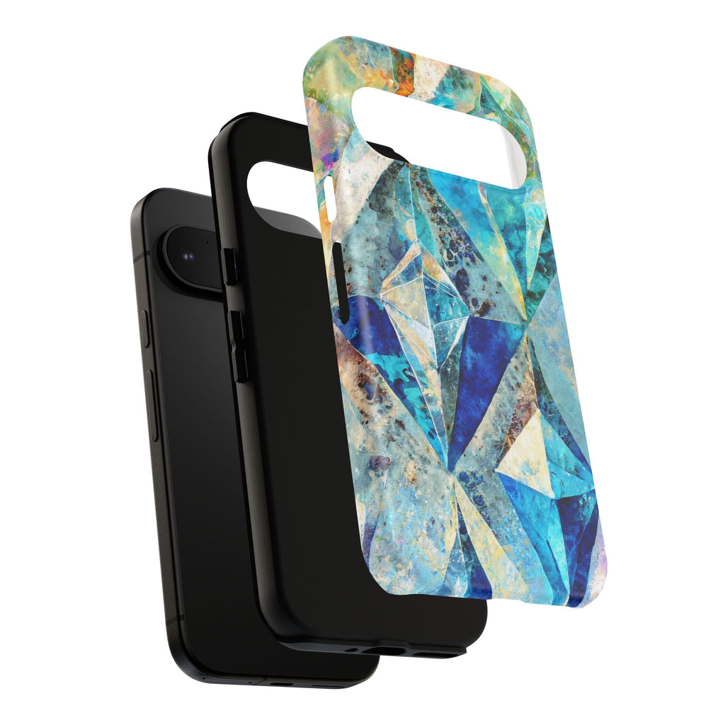 Diamond Blue Abstract Tough Phone Case