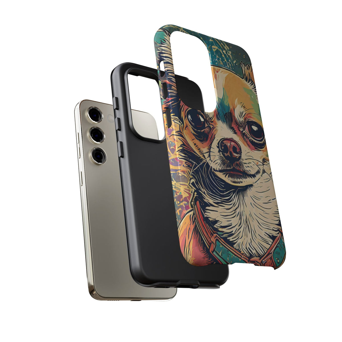 Abstract Chihuahua Tough Phone Cases