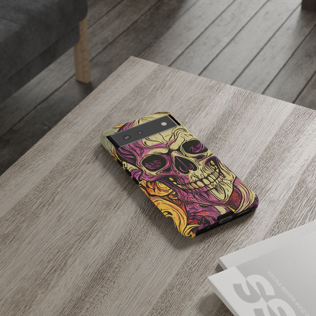 Abstract Purple Skull Tough Phone Case
