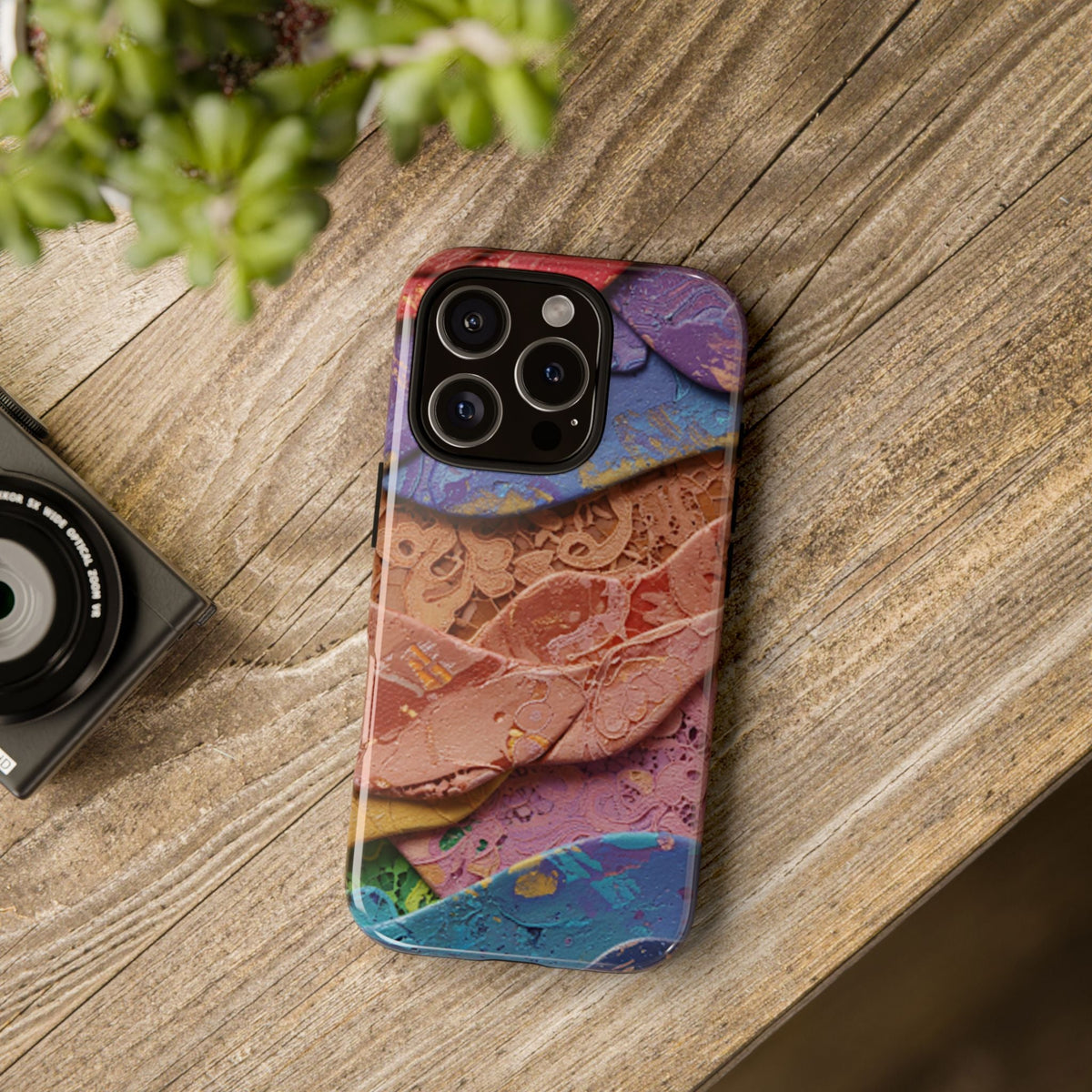 Abstract Painted Lace Tough Phone Case
