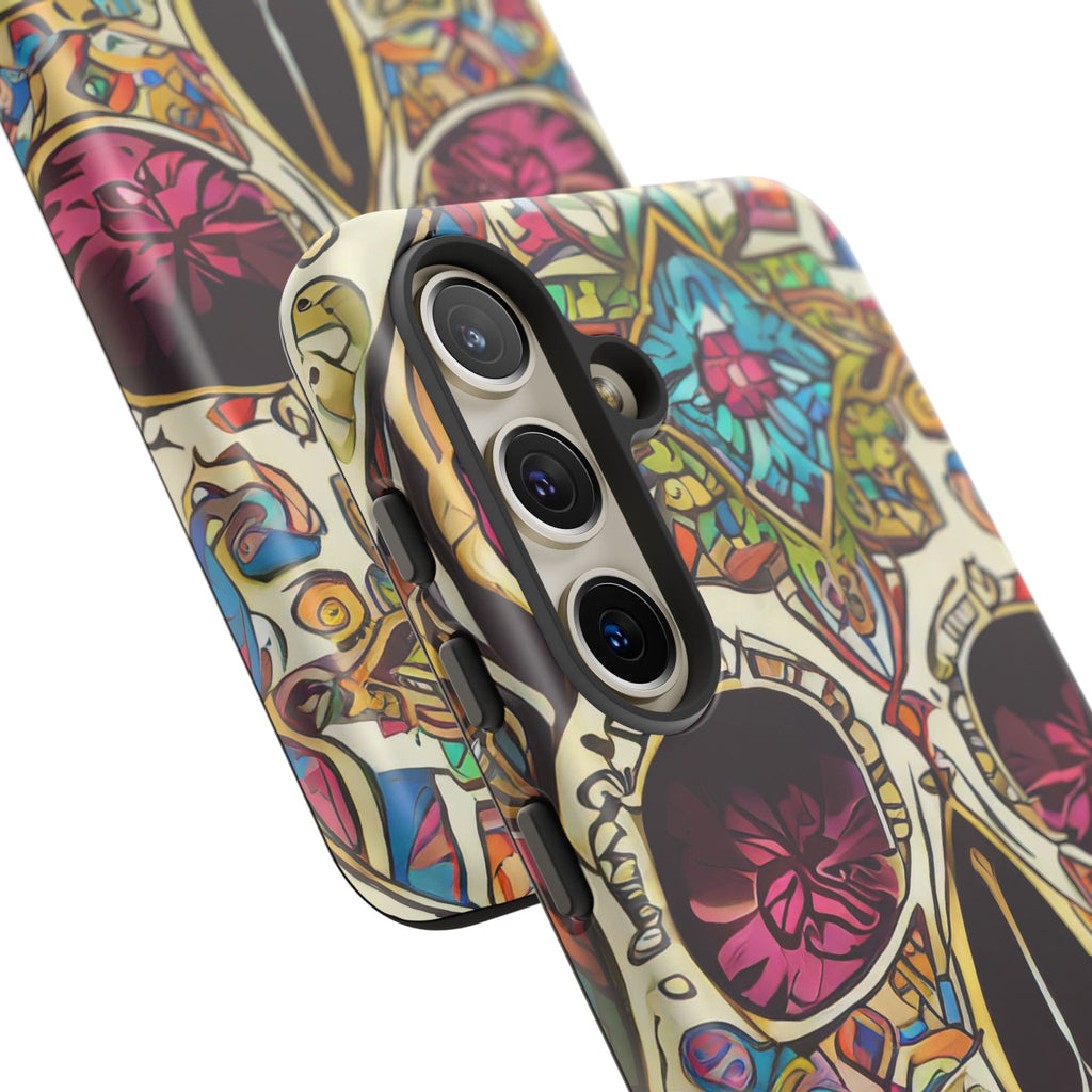 Colorful Sugar Skull Tough Phone Case