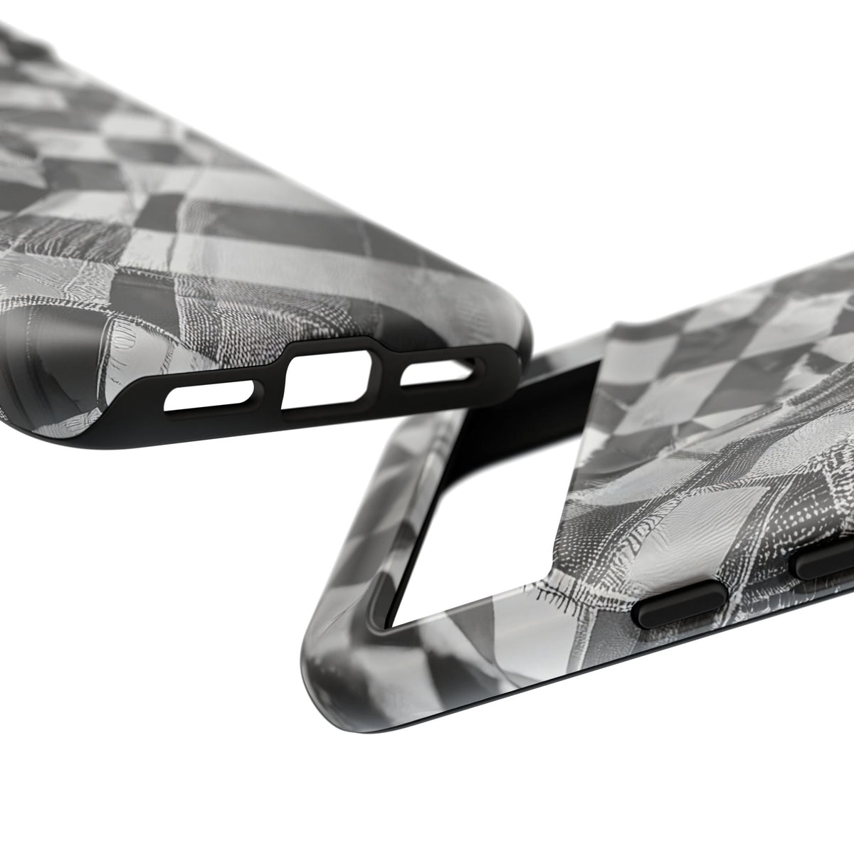 Abstract Checker Print Tough Phone Case