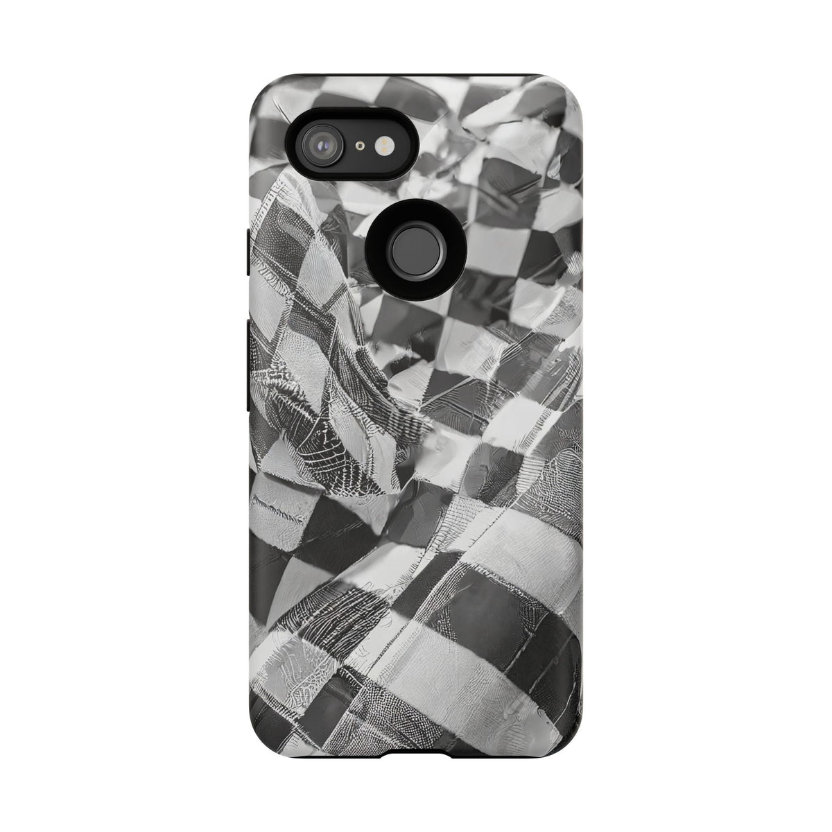 Abstract Checker Print Tough Phone Case