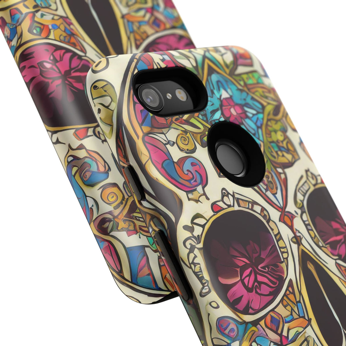 Colorful Sugar Skull Tough Phone Case