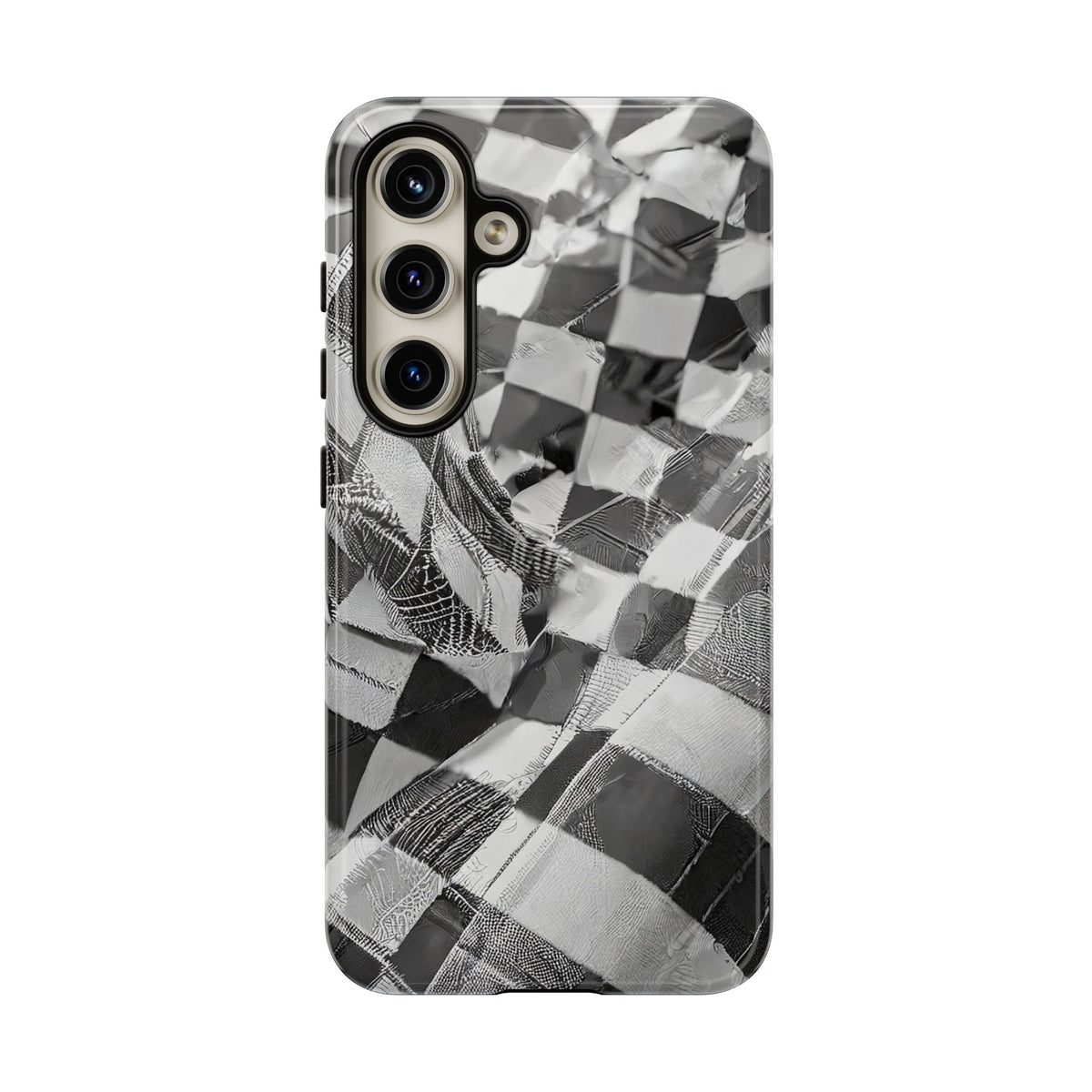 Abstract Checker Print Tough Phone Case
