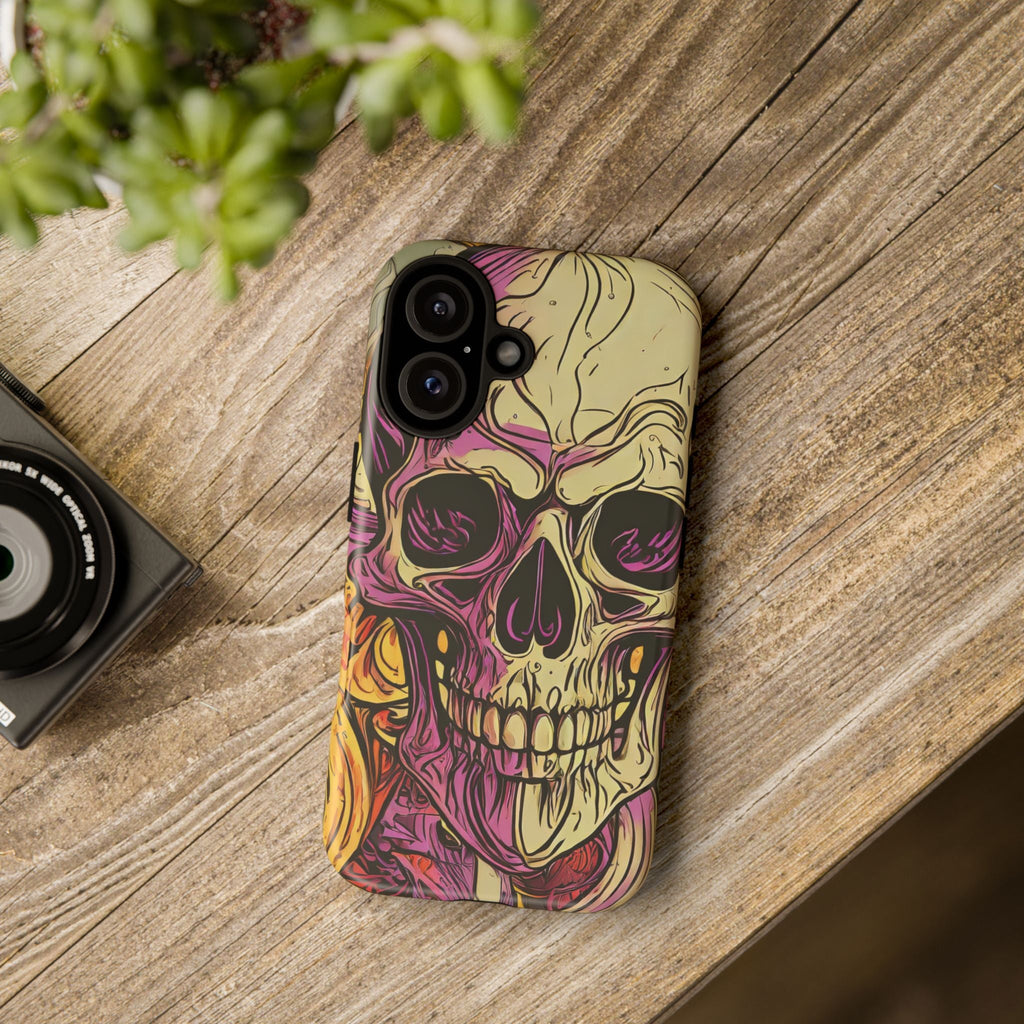 Abstract Purple Skull Tough Phone Case
